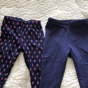Two pairs of baby leggings